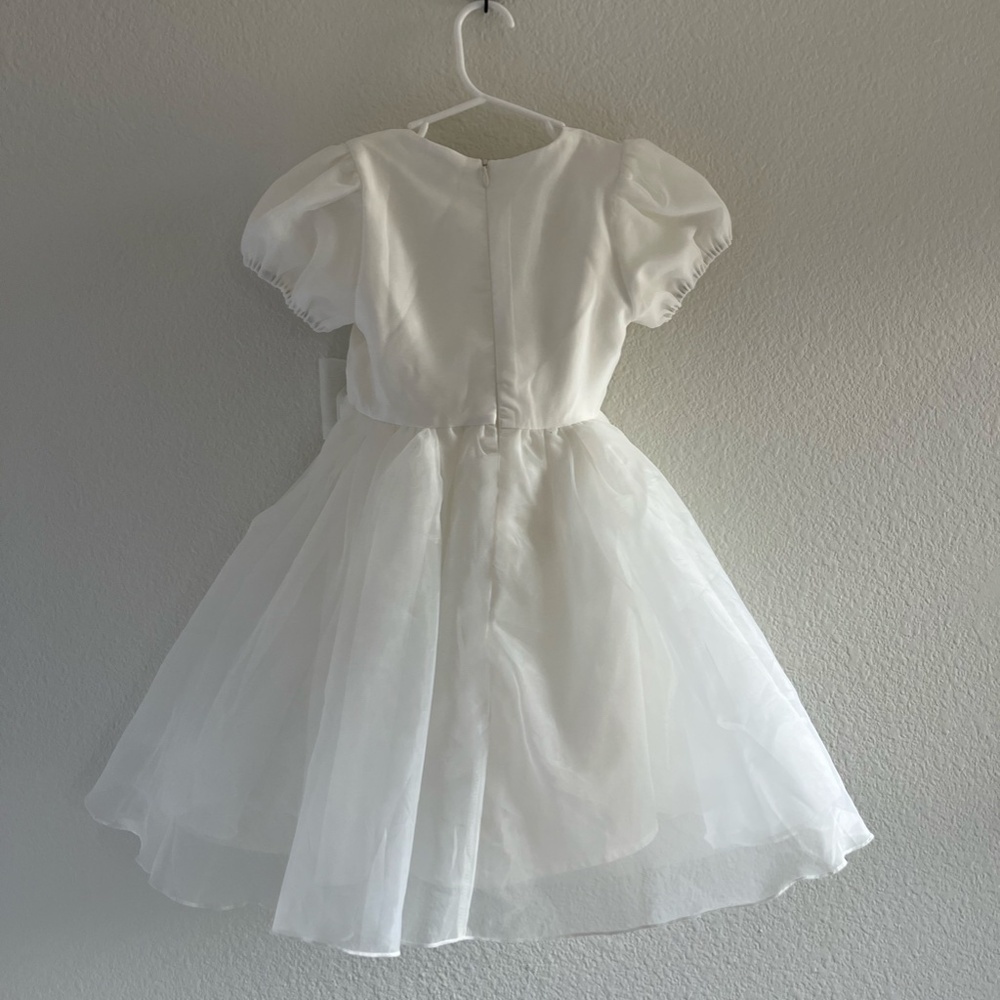 IVY CITY CO | Girls Wedding Flower Girl Cupcake Tulle Dress in White | Size 4/5 - Picture 5 of 13